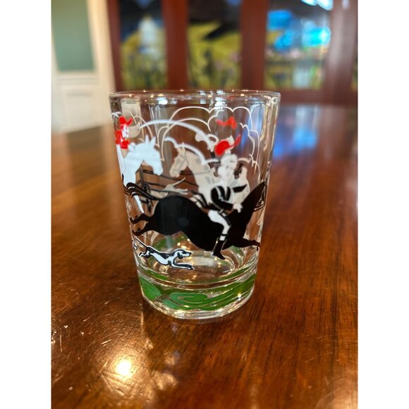 Hazel Atlas Fox Hunt Cocktail Shaker With Shot Glasses. - Picture 12 of 12